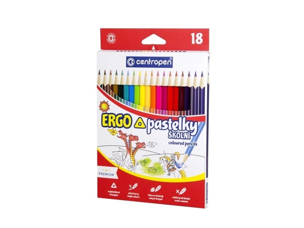 Pastelky Centropen Ergo 18 ks